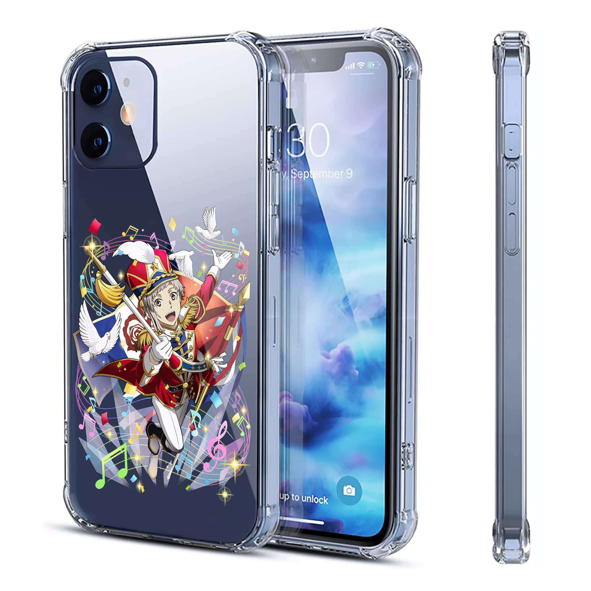 （画像用） 文豪ストレイドッグス Bungo Stray Dogs 【iPhone 12シリーズ対応】透明スマホケース（クリアソフトケース）